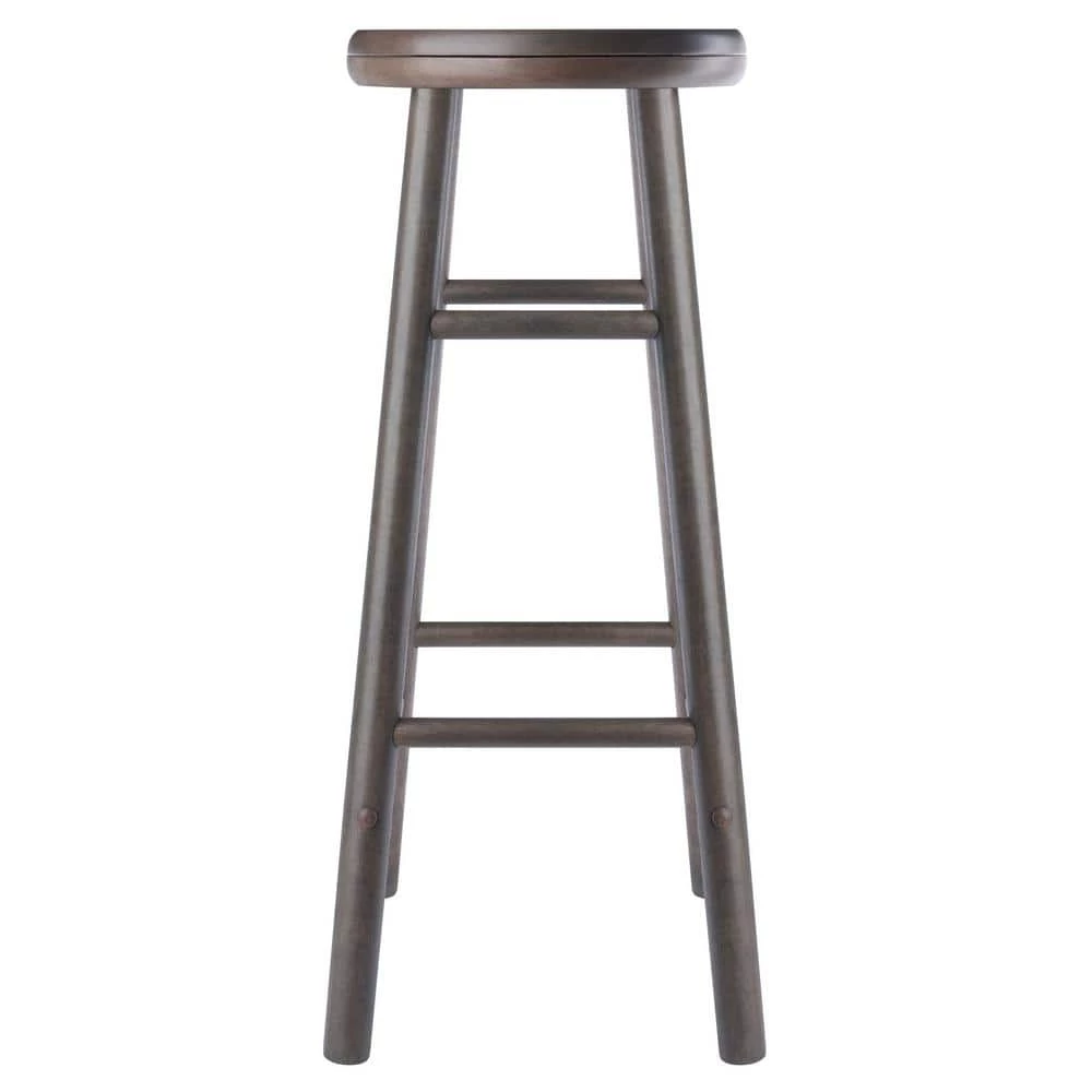 Shelby 29 in. Oyster Gray Backless Swivel Seat Bar Stool (Set of 2) by Winsome Wood 4 Shelby 29 in. Oyster Gray Backless Swivel Seat Bar Stool (Set of 2) by Winsome Wood - Image 2
