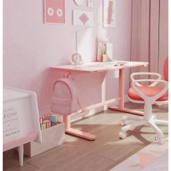 20 in. Pink Writing Desk with Electric Adjustable Heights by Hanover 19 20 in. Pink Writing Desk with Electric Adjustable Heights by Hanover -BENCH Online Store pink white hanover standing desks hcr001dsk pink 31 1000