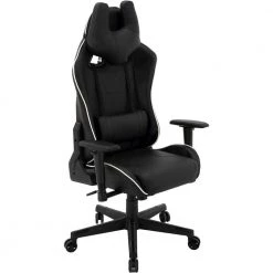 Commando Black and White Gaming Chair by Hanover