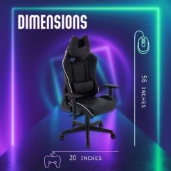 Commando Black and White Gaming Chair by Hanover -BENCH Online Store purple hanover gaming chairs hgc0106 a0 1000