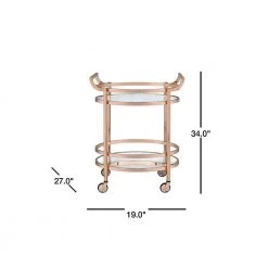 Luxurious Rose Gold Metal Frame & Clear Glass Kitchen Serving Cart by Whatseaso -BENCH Online Store rose gold clear whatseaso kitchen carts l k110499092 44 1000
