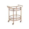 Luxurious Rose Gold Metal Frame & Clear Glass Kitchen Serving Cart by Whatseaso -BENCH Online Store rose gold clear whatseaso kitchen carts l k110499092 64 1000