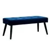 Brooklyn Tufted Royal Blue Velvet Ottoman Accent Bench 40.25 in. x .16.25 in. x 17 in. by WESTIN OUTDOOR