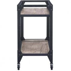 Oak & Charcoal Finish Kitchen Cart by Whatseaso -BENCH Online Store rustic oak charcoal whatseaso kitchen carts l k110499047 fa 1000