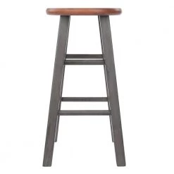Ivy 24 in. Rustic Teak and Gray Counter Stool by Winsome Wood -BENCH Online Store rustic teak gray winsome wood bar stools 36224 c3 1000