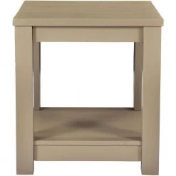 22 in. Seadrift Square Wood End Table with Lower Storage Shelf (2-Piece) by Hanover -BENCH Online Store seadrift hanover end side tables hlr001 2pc gry 40 1000