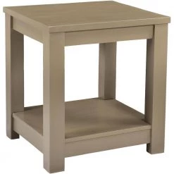 22 in. Seadrift Square Wood End Table with Lower Storage Shelf (2-Piece) by Hanover -BENCH Online Store seadrift hanover end side tables hlr001 2pc gry a0 1000