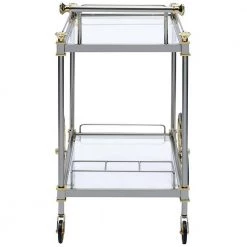 Lovely Cyrus Kitchen Serving Cart In Silver/Gold & Clear by Whatseaso -BENCH Online Store silver gold clear whatseaso kitchen carts l k110499085 44 1000