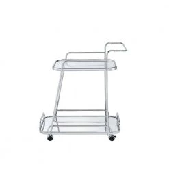 Serving Cart, Clear Glass & Chrome Finish by Whatseaso -BENCH Online Store silver whatseaso kitchen carts l k110498965 4f 1000