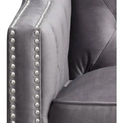 Willa Button Tufted Steel Gray Accent Arm Chair by Hanover 19 Willa Button Tufted Steel Gray Accent Arm Chair by Hanover -BENCH Online Store steel gray hanover accent chairs hup304 gry 1d 1000