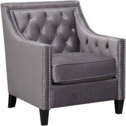 Willa Button Tufted Steel Gray Accent Arm Chair by Hanover 24 Willa Button Tufted Steel Gray Accent Arm Chair by Hanover -BENCH Online Store steel gray hanover accent chairs hup304 gry 1f 1000