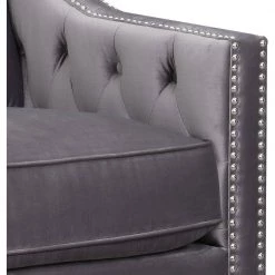 Willa Button Tufted Steel Gray Accent Arm Chair by Hanover 18 Willa Button Tufted Steel Gray Accent Arm Chair by Hanover -BENCH Online Store steel gray hanover accent chairs hup304 gry a0 1000