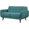 Capri 63 in. Teal Blue Modern Fabric 2-Seat Loveseat by Hanover
