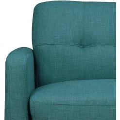 Capri 63 in. Teal Blue Modern Fabric 2-Seat Loveseat by Hanover -BENCH Online Store teal blue hanover loveseats hup002ls tb a0 1000