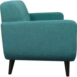 Capri 84 in. Teal Blue Fabric 3-Seater Modern Sofa with Legs by Hanover -BENCH Online Store teal blue hanover sofas couches hup002sf tb 44 1000