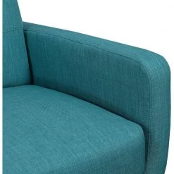 Capri 84 in. Teal Blue Fabric 3-Seater Modern Sofa with Legs by Hanover -BENCH Online Store teal blue hanover sofas couches hup002sf tb 76 1000