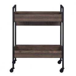Industrial Style Kitchen Serving Cart, Walnut & Black Finish by Whatseaso -BENCH Online Store walnut black whatseaso kitchen carts l k110499153 4f 1000