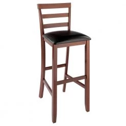 Simone Cushion Ladder-Back 29 in. H Black and Walnut Bar Stool Set (2-Pieces) by Winsome Wood -BENCH Online Store walnut black winsome wood bar stools 94079 c3 1000