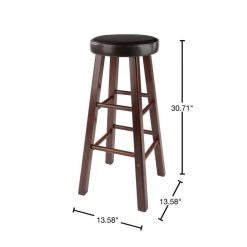 Maria Cushion Seat 29 in. H Espresso and Walnut Bar Stool Set (2-Pieces) by Winsome Wood 12 Maria Cushion Seat 29 in. H Espresso and Walnut Bar Stool Set (2-Pieces) by Winsome Wood -BENCH Online Store walnut espresso winsome wood bar stools 94200 40 1000