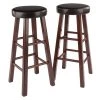 Maria Cushion Seat 29 in. H Espresso and Walnut Bar Stool Set (2-Pieces) by Winsome Wood -BENCH Online Store walnut espresso winsome wood bar stools 94200 64 1000