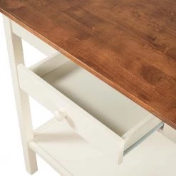 42 in. Walnut Top Plus Cream White Solid Wood Kitchen Island with Seating, Butch Block Prep Table with Storage by Whatseaso -BENCH Online Store walnut top cream white whatseaso kitchen islands lnn k110501993 66 1000