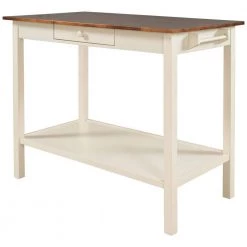 42 in. Walnut Top Plus Cream White Solid Wood Kitchen Island with Seating, Butch Block Prep Table with Storage by Whatseaso -BENCH Online Store walnut top cream white whatseaso kitchen islands lnn k110501993 c3 1000