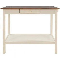 42 in. Walnut Top Plus Cream White Solid Wood Kitchen Island with Seating, Butch Block Prep Table with Storage by Whatseaso -BENCH Online Store walnut top cream white whatseaso kitchen islands lnn k110501993 fa 1000