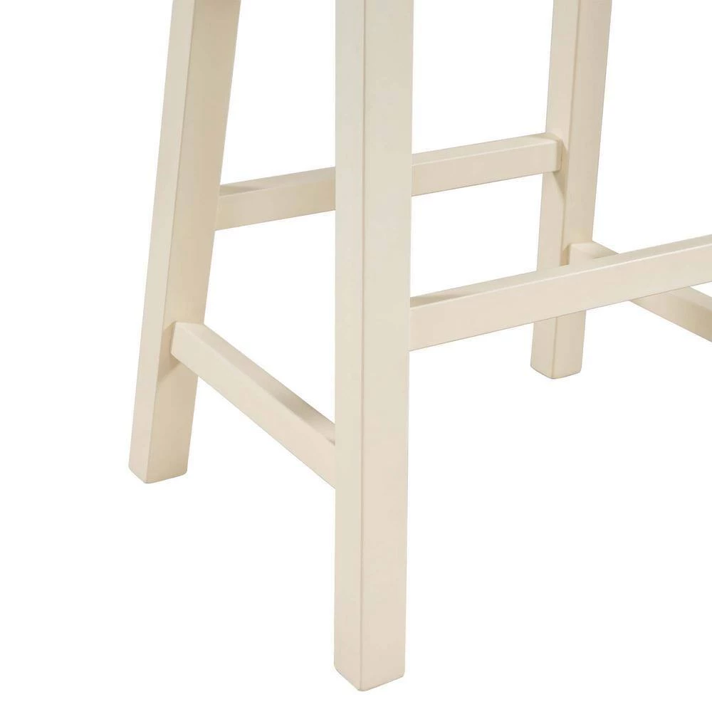 Walnut and White 3-Piece 42 in. Solid Wood Kitchen Island with Seating by Whatseaso 5 Walnut and White 3-Piece 42 in. Solid Wood Kitchen Island with Seating by Whatseaso - Image 3