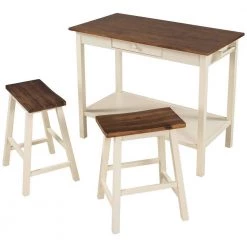 Walnut and White 3-Piece 42 in. Solid Wood Kitchen Island with Seating by Whatseaso 27 Walnut and White 3-Piece 42 in. Solid Wood Kitchen Island with Seating by Whatseaso -BENCH Online Store walnut white whatseaso kitchen islands aun 110509111 76 1000