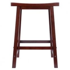 Satori 24 in. Saddle Seat Walnut Counter Stool by Winsome Wood -BENCH Online Store walnut winsome wood bar stools 94084 c3 1000