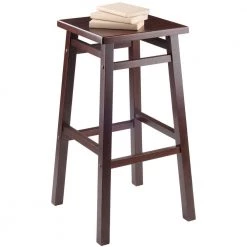 Carter 29 in. Square Seat Walnut Bar Stool by Winsome Wood -BENCH Online Store walnut winsome wood bar stools 94137 4f 1000