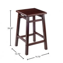 Carter 24 in. Square Seat Walnut Counter Stool by Winsome Wood -BENCH Online Store walnut winsome wood bar stools 94153 40 1000