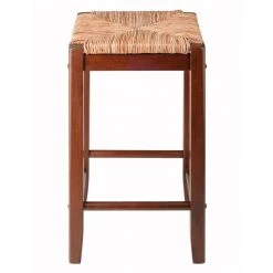 Kaden 24 in. Rush Seat Walnut Counter Stools (Set of 2) by Winsome Wood -BENCH Online Store walnut winsome wood bar stools 94284 4f 1000