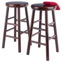 Shelby 24 in. Walnut Backless Swivel Seat Counter Stool (Set of 2) by Winsome Wood 12 Shelby 24 in. Walnut Backless Swivel Seat Counter Stool (Set of 2) by Winsome Wood -BENCH Online Store walnut winsome wood bar stools 94728 1f 1000