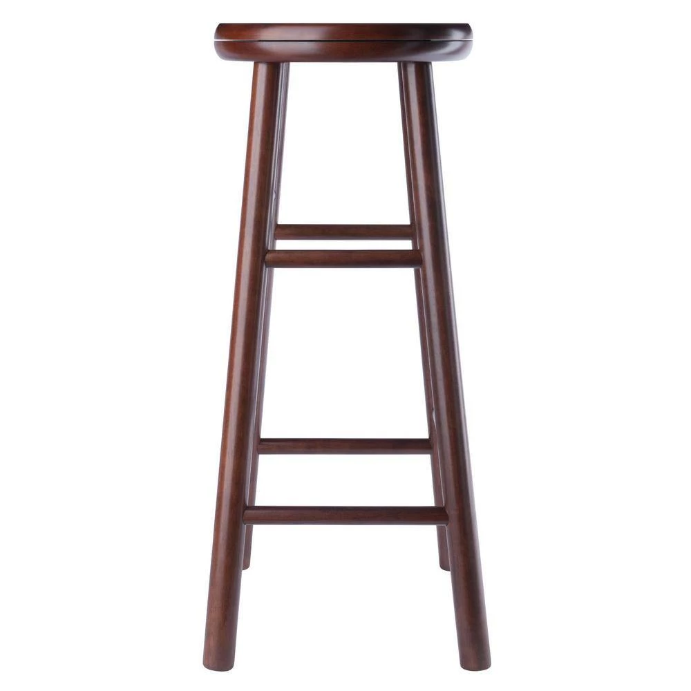 Shelby 29 in. Walnut Backless Swivel Seat Bar Stool (Set of 2) by Winsome Wood 6 Shelby 29 in. Walnut Backless Swivel Seat Bar Stool (Set of 2) by Winsome Wood - Image 4