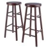 Shelby 29 in. Walnut Backless Swivel Seat Bar Stool (Set of 2) by Winsome Wood -BENCH Online Store walnut winsome wood bar stools 94732 64 1000