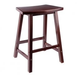 Katashi 24 in. Fan Shape Walnut Counter Stool by Winsome Wood -BENCH Online Store walnut winsome wood bar stools 94824 1f 1000