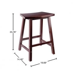 Katashi 24 in. Fan Shape Walnut Counter Stool by Winsome Wood -BENCH Online Store walnut winsome wood bar stools 94824 40 1000