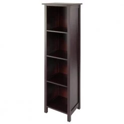 Milan 4-Section 55 in. H Tall Walnut Storage Shelf by Winsome Wood