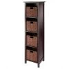 Milan 55 in. Walnut 5-Tier Shelf Storage Bookcase with Baskets by Winsome Wood 1 Milan 55 in. Walnut 5-Tier Shelf Storage Bookcase with Baskets by Winsome Wood -BENCH Online Store walnut winsome wood bookcases bookshelves 94516 64 1000