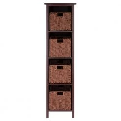 Milan 55 in. Walnut 5-Tier Shelf Storage Bookcase with Baskets by Winsome Wood 12 Milan 55 in. Walnut 5-Tier Shelf Storage Bookcase with Baskets by Winsome Wood -BENCH Online Store walnut winsome wood bookcases bookshelves 94516 c3 1000