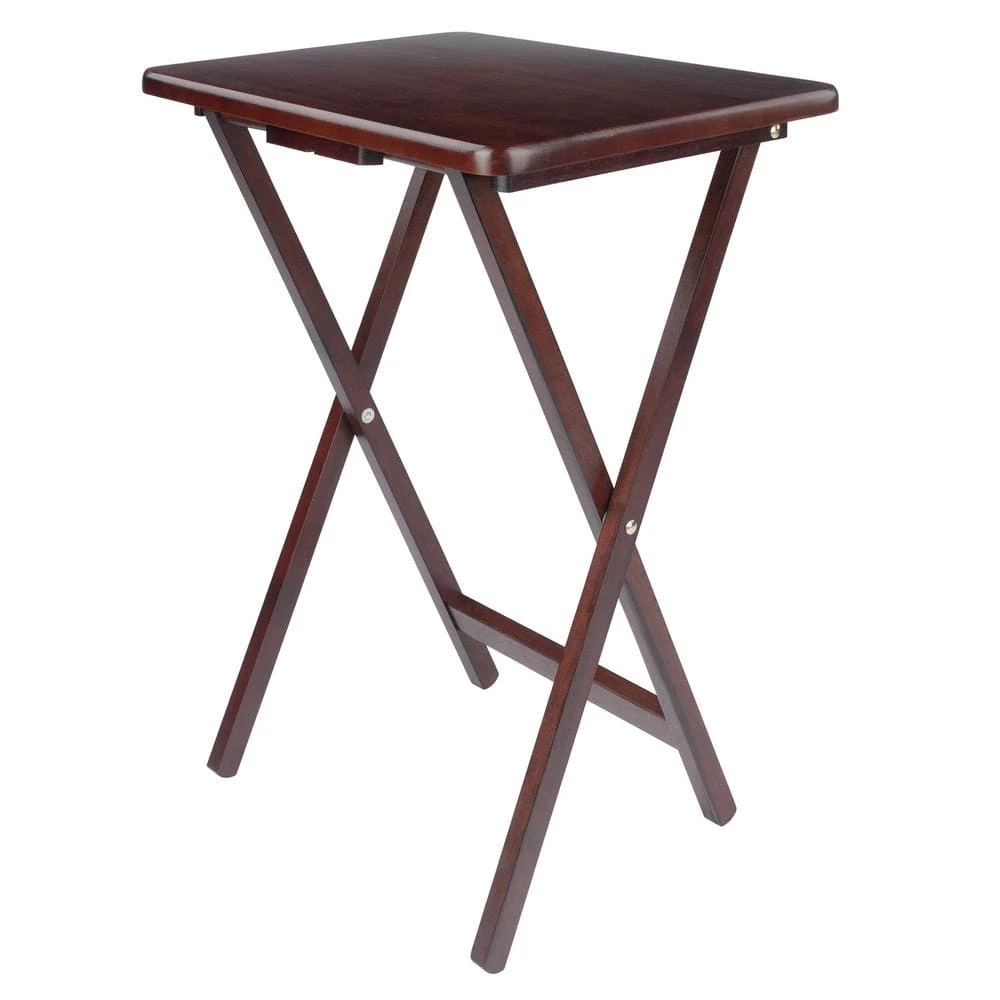 Alex 19 in. Walnut Snack Table (Set of 4) by Winsome Wood 8 Alex 19 in. Walnut Snack Table (Set of 4) by Winsome Wood - Image 6