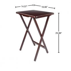 Alex 19 in. Walnut Snack Table (Set of 4) by Winsome Wood 13 Alex 19 in. Walnut Snack Table (Set of 4) by Winsome Wood -BENCH Online Store walnut winsome wood end side tables 94419 40 1000