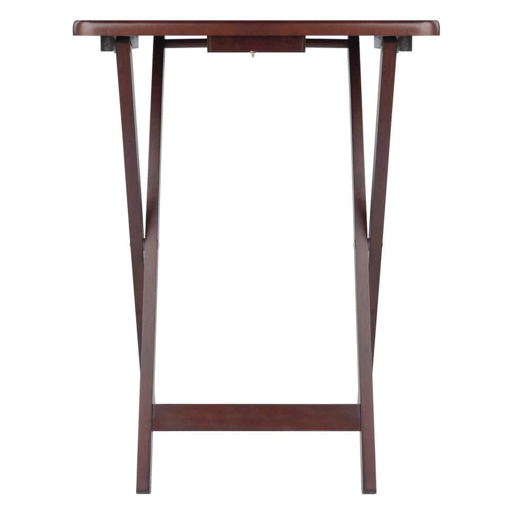 Alex 19 in. Walnut Snack Table (Set of 4) by Winsome Wood 7 Alex 19 in. Walnut Snack Table (Set of 4) by Winsome Wood - Image 5