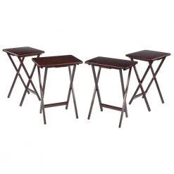 Alex 19 in. Walnut Snack Table (Set of 4) by Winsome Wood 14 Alex 19 in. Walnut Snack Table (Set of 4) by Winsome Wood -BENCH Online Store walnut winsome wood end side tables 94419 c3 1000