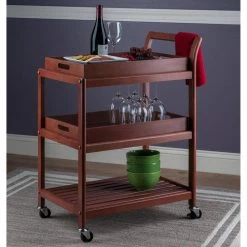 Albert Walnut Kitchen Cart by Winsome Wood -BENCH Online Store walnut winsome wood kitchen carts 94138 31 1000