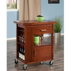 Gregory Walnut Kitchen Cart by Winsome Wood -BENCH Online Store walnut winsome wood kitchen carts 94643 31 1000