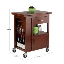 Gregory Walnut Kitchen Cart by Winsome Wood -BENCH Online Store walnut winsome wood kitchen carts 94643 40 1000