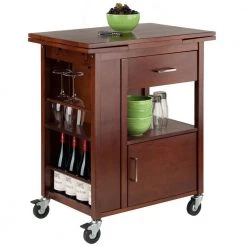 Gregory Walnut Kitchen Cart by Winsome Wood -BENCH Online Store walnut winsome wood kitchen carts 94643 44 1000