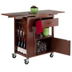 Gregory Walnut Kitchen Cart by Winsome Wood -BENCH Online Store walnut winsome wood kitchen carts 94643 77 1000